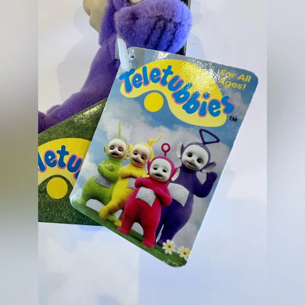 Tinky Winky Purple Teletubbies clip on vintage collectible original packaging